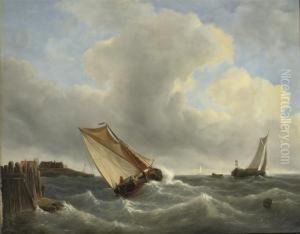 Setting Out To Sea by Petrus Jan Schotel