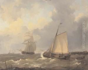 Setting Out On Choppy Water by Petrus Jan Schotel