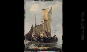 Bateaux Amarres. by Petrus Jan Schotel