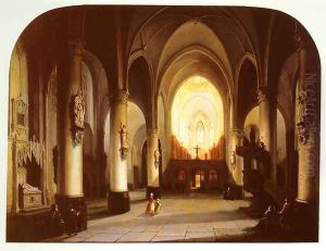 Interior of a Church by Jan-Baptiste Tetar van Elven