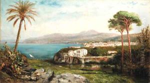 An Italian Coastal Scene by Jan-Baptiste Tetar van Elven