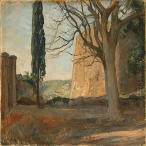An Italian City Scene by Carl Schou