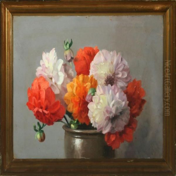 Still Life With Dahlia In A Pot - view 1