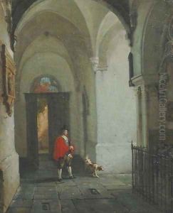 In the cloister by Jan-Baptiste Tetar van Elven