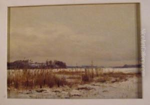 Winterlandschaft. Unten Rechts Monogrammiert Und Datiert by Sigurd Solver Schou