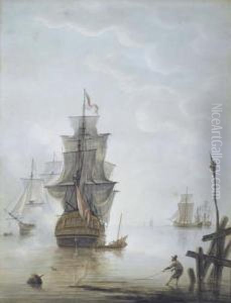 Marine With Large Sailing Ship. - view 1