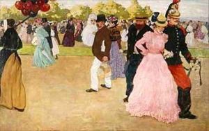 A Sunday Walk in the Bois de Boulogne by Henri-Jacques Evenepoel