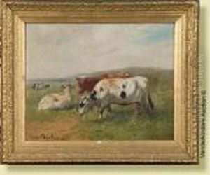 Vaches Au Pre by Paul Henry Schouten