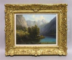 Alpine Lake View by Josef Schoyerer