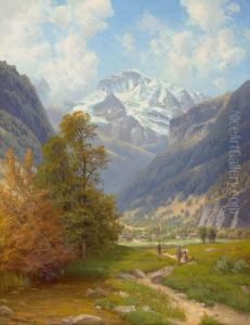 Mountain Landscape by Josef Schoyerer