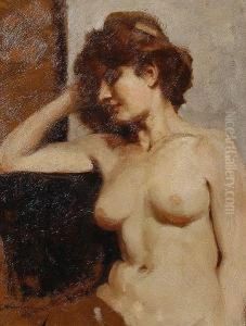Study Of A Female Nude by Alois Hans Schramm