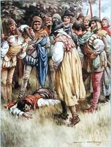 A Crowd of Gipsies Gathered Around by Harold C. Earnshaw