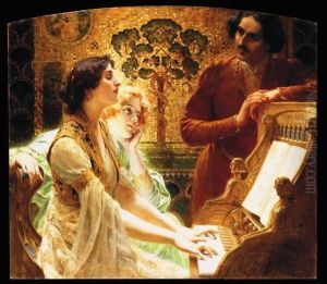 Piano Lesson by Alois Hans Schramm