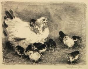 Henne Mitihren Kuken by Rudolf Schramm-Zittau