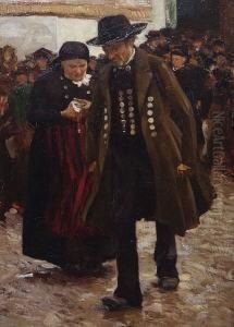 Dachauer Bauernpaar by Rudolf Schramm-Zittau