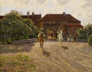 Morgendlicher Ausritt by Wilhelm Schreuer