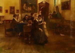 Musizierende Bauern by Wilhelm Schreuer