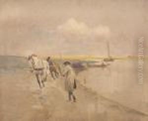 Treidelfahrt by Wilhelm Schreuer