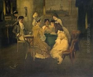 Burgerliche Tischgesellschaft by Wilhelm Schreuer