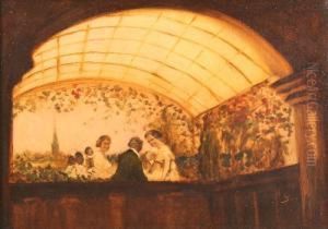 Kaffeegesellschaft Aufdem Ananasberg Im Hofgarten Dusseldorf by Wilhelm Schreuer