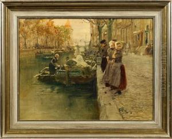 Belebte Gracht In Amsterdam - view 1