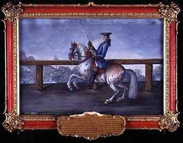 No 26 A red roan horse of the Spanish Riding School performing dressage steps - view 1