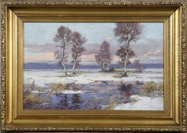 Vinterlandskap, Signerad - view 1