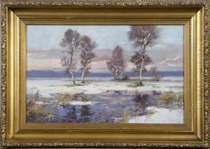 Vinterlandskap, Signerad by Franz Schreyer