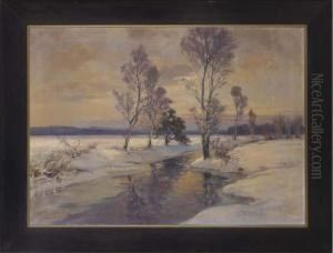 Winter Sunset by Franz Schreyer