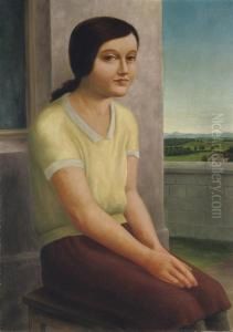 Sitzendes Madchen by Georg Schrimpf