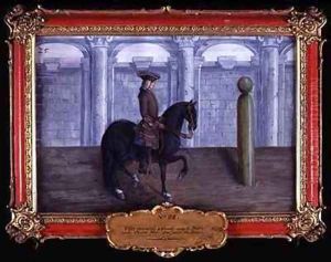 No 25 A black horse with three white fetlocks by Baron Reis d' Eisenberg