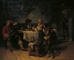 Le Retour De La Chasse by Albert Friedrich Schroder