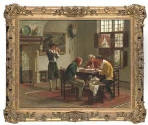 The Game Of Dice by Albert Friedrich Schroder