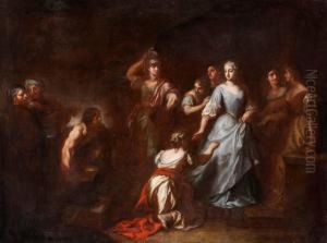 Allegorisk Figurscen Med Ulrica Eleonora Dy