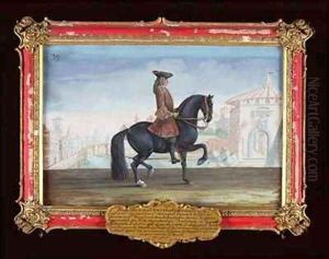 No 39 Le Superbe a horse of the Spanish Riding School performing a dressage movement called a Piaffe