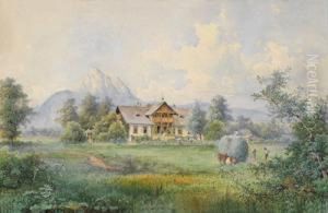 Motiv Aus Salzburg/ Aigen by Heinrich Carl Schubert