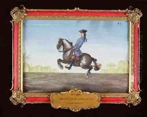No 49 A horse of the Spanish Riding School performing a dressage movement called a Ballotade by Baron Reis d' Eisenberg