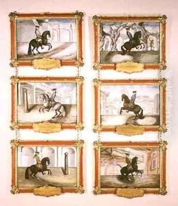 The Spanish Riding School six equestrian paintings