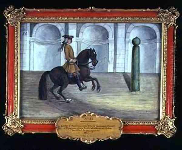 No 33 A Spanish horse of the Spanish Riding School performing a dressage movement - view 1