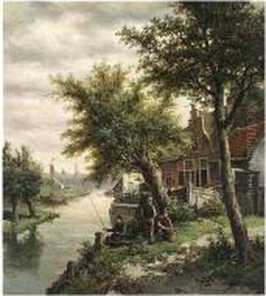 Anglers Along The Gooische Vaart, Hilversum - view 1