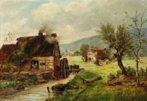 Muhle Am Fluss by Karl Heinrich Schultze