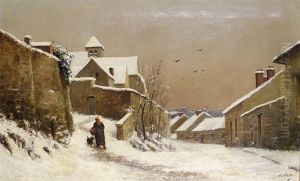 Petit Village Sous La Neige