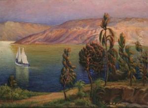 Sunset In The Sea Of Galilee - view 1