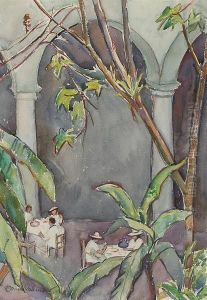 Tea Time At The Mission Inn, Riverside by Donna Schuster