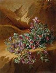 Alpine Flowers, A Pair by Josef Schuster