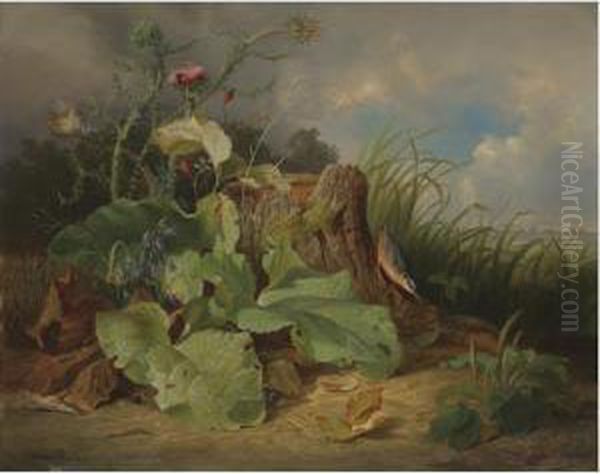 Still Life With Thistle And Bird - view 1