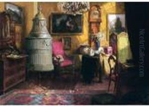 Interior Scene by Karl Maria Schuster