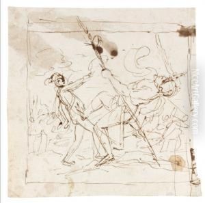 David Et Goliath by Cornelis I Schut