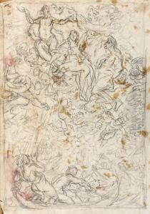 Etude Pour Sainte Anne Intercedant En Faveur De Marinsnaufrages by Cornelis I Schut