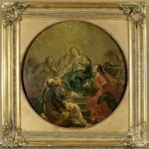 Das Pfingstwunder Mit Maria Und Aposteln